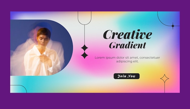 Modelo de gradiente granulado desenhado à mão