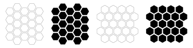 Modelo de hexágono padrão sem emenda hexagonal ilustração em vetor de favo de mel