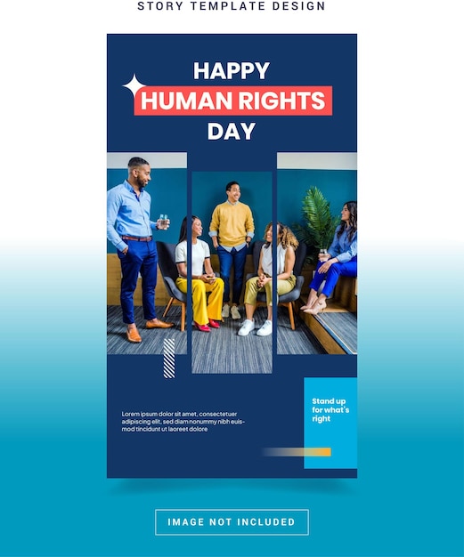 Modelo de história criativa do Dia dos Direitos Humanos no Instagram