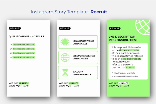 Modelo de história do instagram procurando novos membros