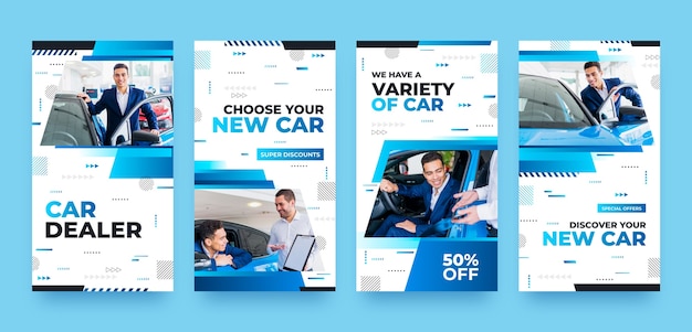 Modelo de histórias de Instagram de concessionária de carros