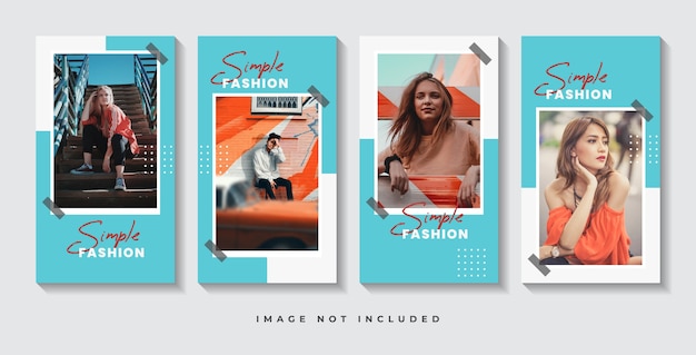 Modelo de histórias de moda em mídia social