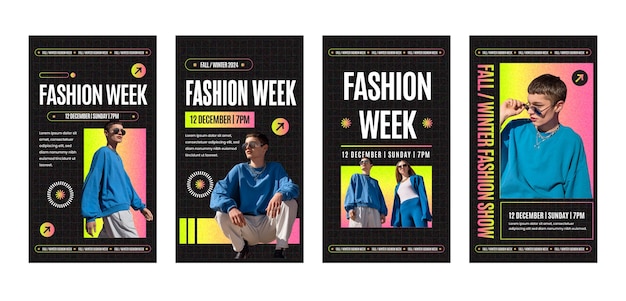 Modelo de histórias do instagram de tendências de moda