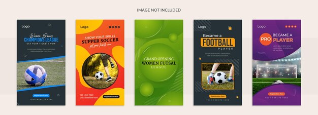 Modelo de histórias do instagram do campeonato mundial de futebol