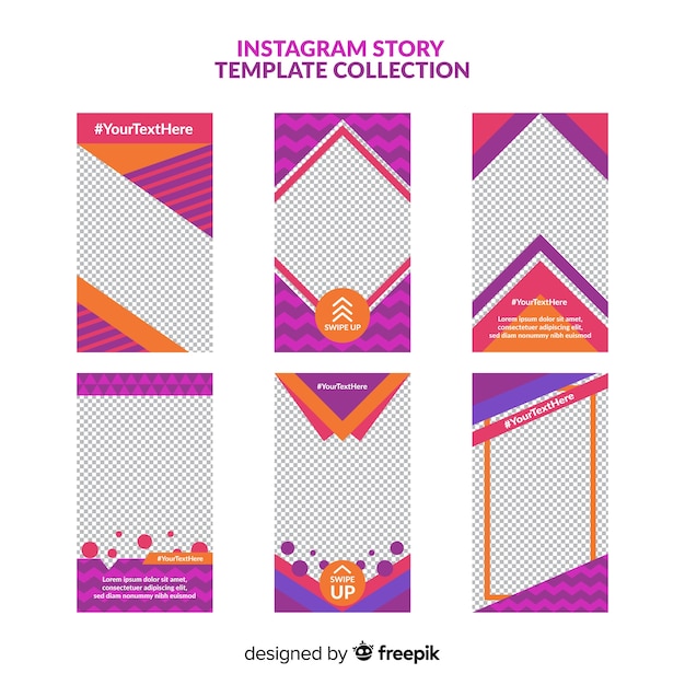 Vetor modelo de histórias do instagram