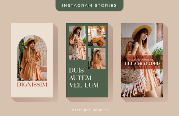 Modelo de histórias do Instagram