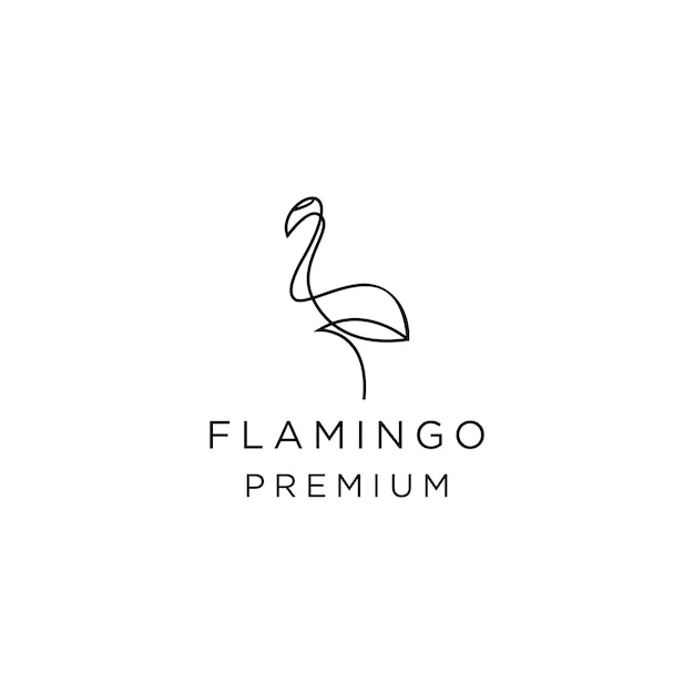 Modelo de ícone de design de flamingo