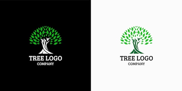 Modelo de ícone de design de logotipo de árvore