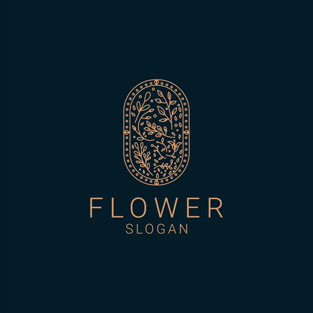 Modelo de ícone de design de logotipo de flor