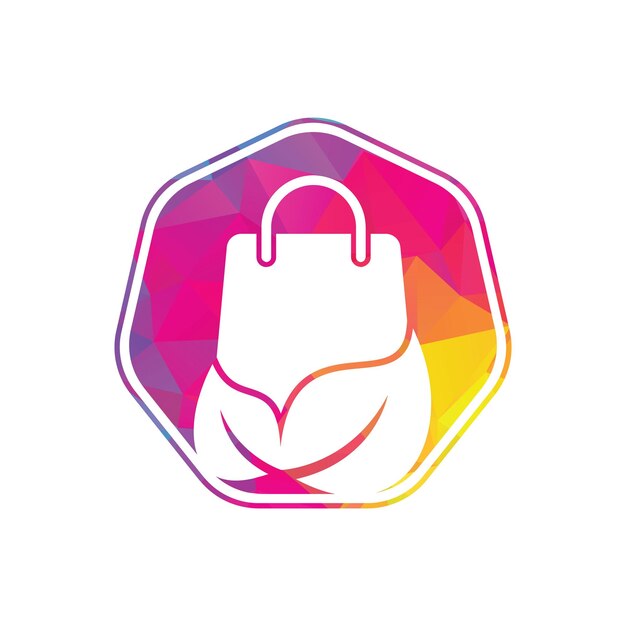 Vetor modelo de ícone de design de logotipo de saco de folha folhas de saco reciclam ícone de vetor de logotipo