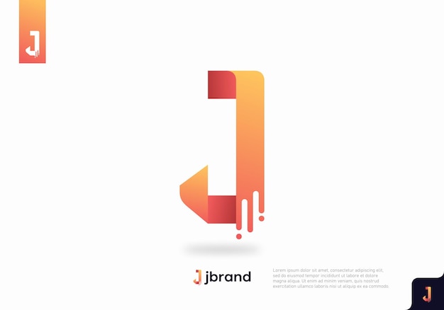 Modelo de ícone de logotipo da letra j