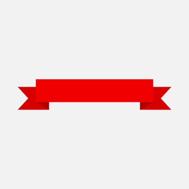 Vetor modelo de ícone de logotipo de banner de fita vermelha de vetor eps10