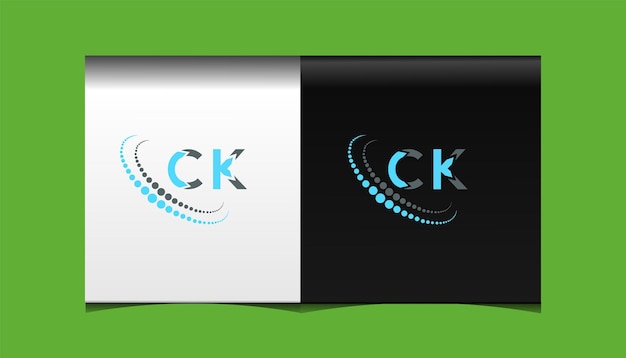 Vetor modelo de ícone de vetor de design de logotipo moderno inicial ck