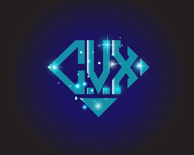 Vetor modelo de ícone de vetor de design de logotipo moderno inicial cvx