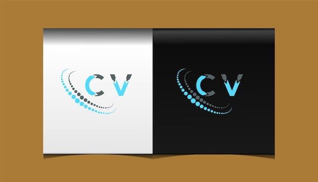 Vetor modelo de ícone de vetor de design de logotipo moderno inicial de cv