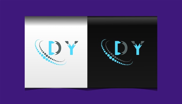 Vetor modelo de ícone de vetor de design de logotipo moderno inicial dy