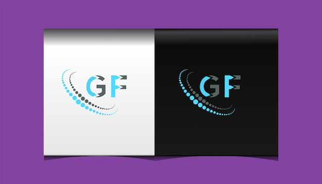 Modelo de ícone de vetor de design de logotipo moderno inicial gf