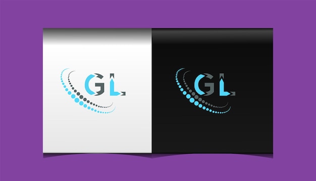 Vetor modelo de ícone de vetor de design de logotipo moderno inicial gl