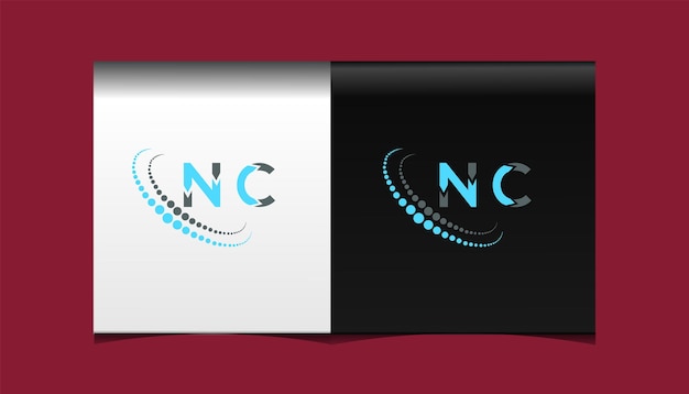 Modelo de ícone de vetor de design de logotipo moderno inicial nc