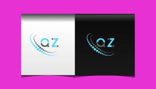 Vetor modelo de ícone de vetor de design de logotipo moderno inicial qz
