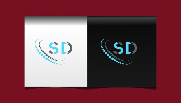 Vetor modelo de ícone de vetor de design de logotipo moderno inicial sd