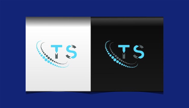 Vetor modelo de ícone de vetor de design de logotipo moderno inicial ts