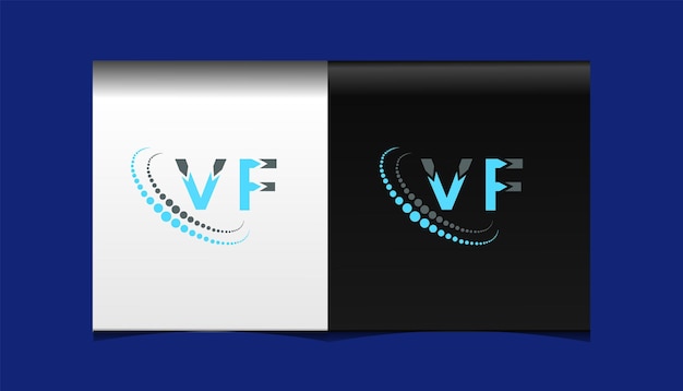 Vetor modelo de ícone de vetor de design de logotipo moderno inicial vf