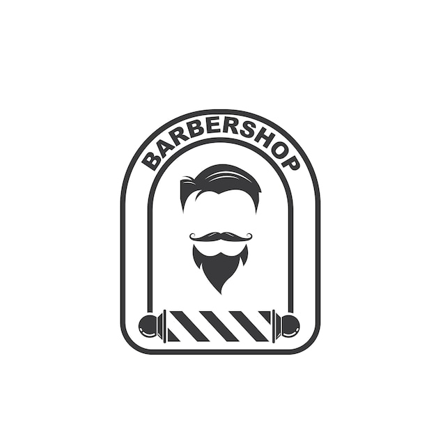 Modelo de ícone de vetor de logotipo de ícone de barbearia