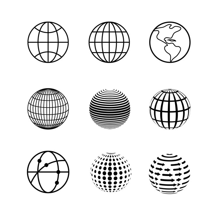Vetor modelo de ícone do globo