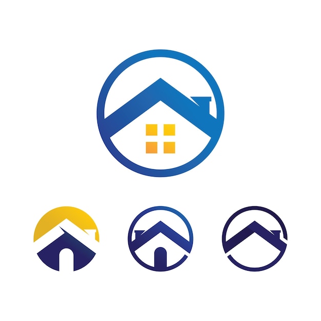 Modelo de ícones de logotipo de vetor de imóveis e edifícios residenciais