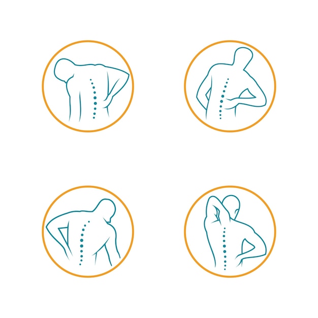 Vetor modelo de ilustração de design de ícone de vetor de símbolo de quiropraxia