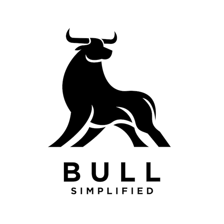 Vetor modelo de ilustração de design de ícone do logotipo do touro preto