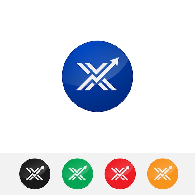 Modelo de ilustração de design de vetor de ícone de logotipo letra x