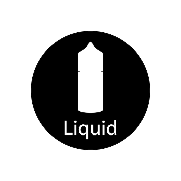 Modelo de ilustração de vetor de ícone de vape líquido design de logotipo