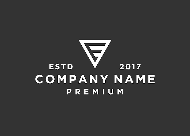 modelo de ilustração vetorial de design de logotipo de escudo e letra