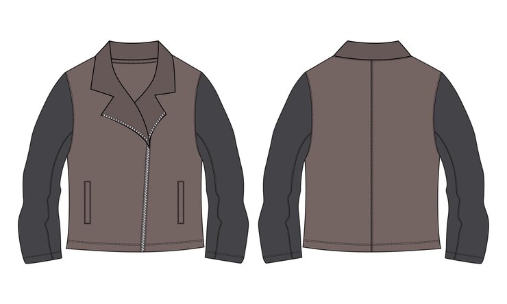 Vetor modelo de ilustração vetorial de esboço plano de moda técnica de moletom de lã