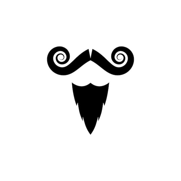 Modelo de ilustração vetorial de ícone de bigode