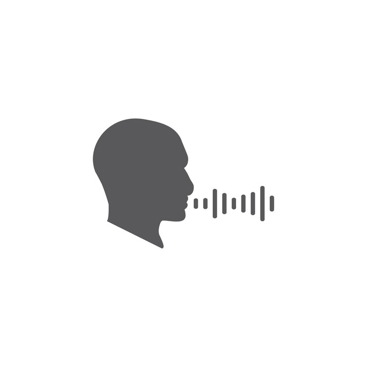 Vetor modelo de ilustração vetorial design plano onda sonora de pessoas falando