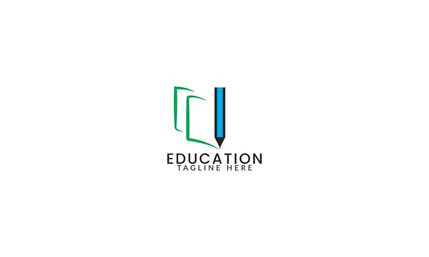 Modelo de ilustração vetorial do logotipo do livro de educação