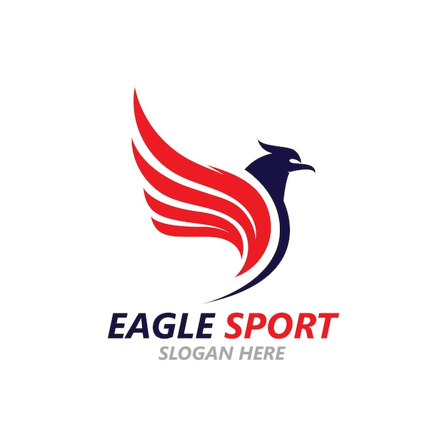 Modelo de imagem vetorial de design de logotipo de asa de águia