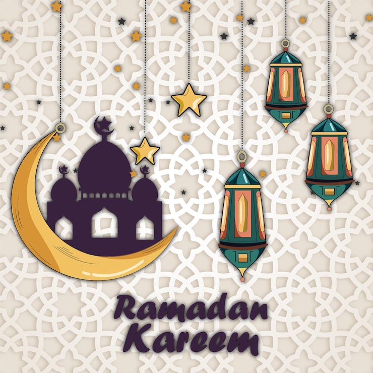 Modelo de impressão criativo do ramadã