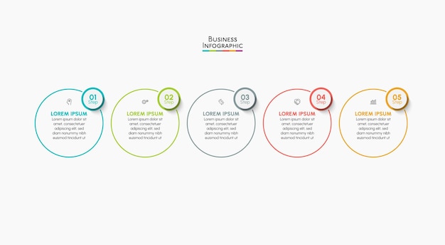 Vetor modelo de infografia de apresentação empresarial