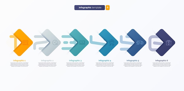 Vetor modelo de infografia de número de vetor composto por rótulos