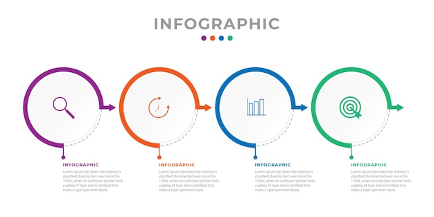 Modelo de infografia empresarial de apresentação