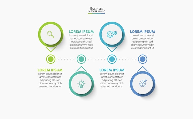 Modelo de infografia empresarial de apresentação