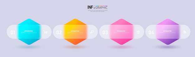 Modelo de infografia empresarial de apresentação