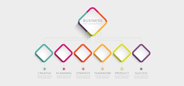 Vetor modelo de infográfico 3d abstrato com opções para brochura