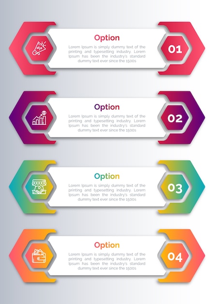 Modelo de infográfico com ícone e número