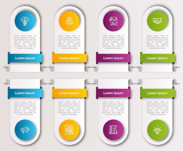 Modelo de infográfico com ícone