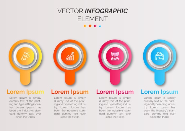 Modelo de infográfico com ícone